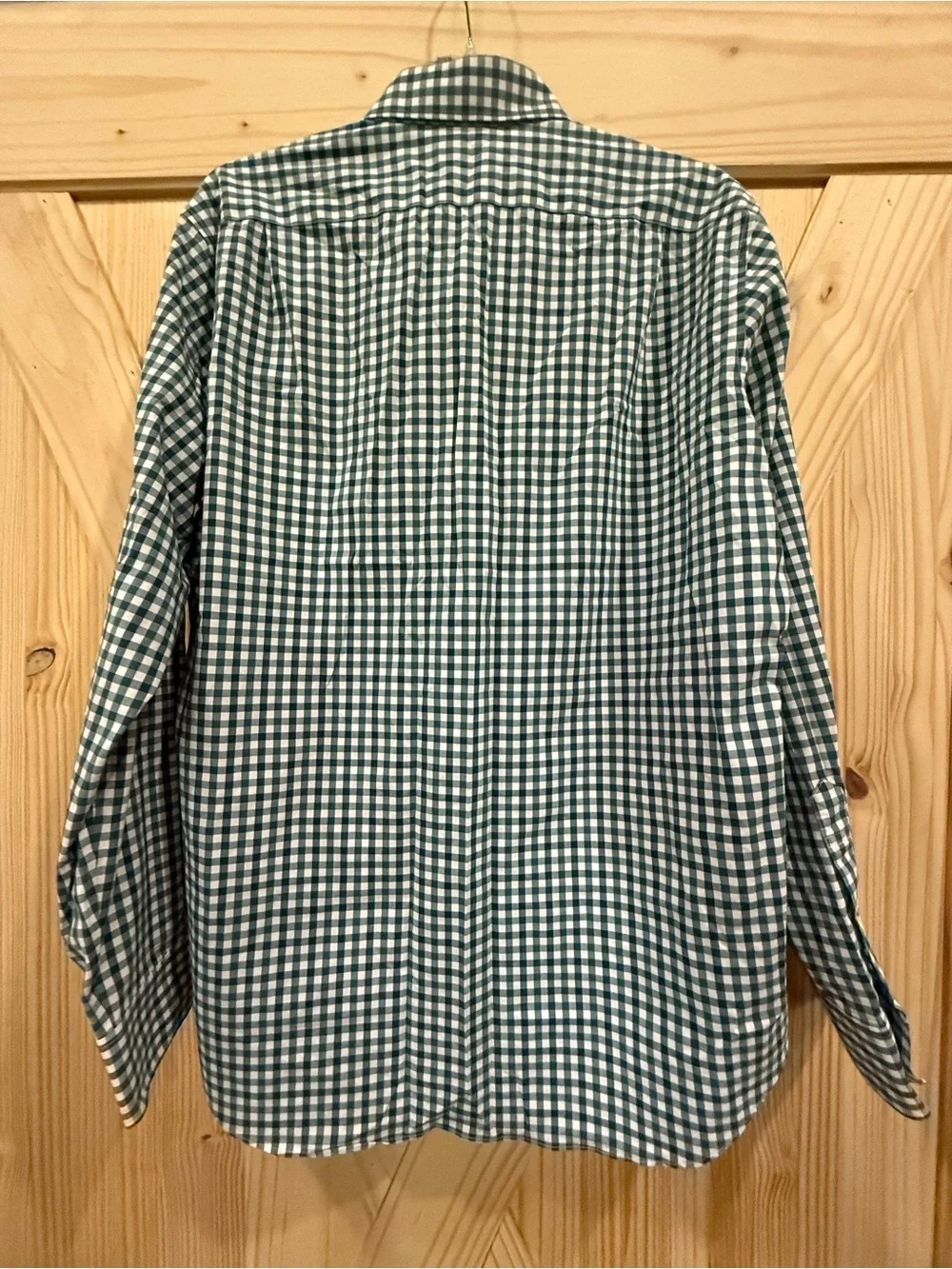 J. Crew Men's Green Check Button-Down Shirt